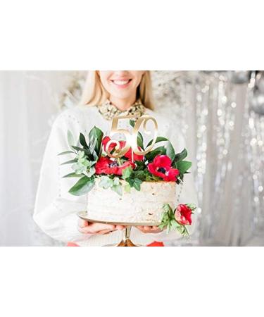 Buy Schnooridoo Gold 50 Cake Topper - Perfect Cake Decoration for Weddings & Birthdays | International Shipping Available - Buy Online on GoSupps.com