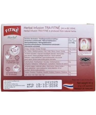  Soulgoods FITNE - Thai senna tea - 6 x red - fat burner - herbal detox - laxative metabolism - Buy Online on GoSupps.com