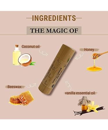 CoCaBee Lip Balm Lip Moisturizer for Dry And Chapped Lip Repair Lip balms for Women Men & Kids 100% Natural and Organic Chapstick Lip Balm For Soft And Shiny Lip Care Balm With Bamboo Packaging (Coconut) Lip chap stick - Buy Online on GoSupps.com
