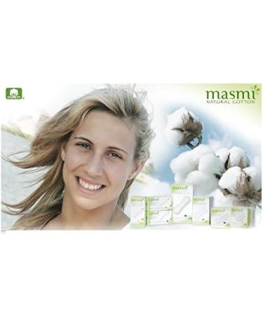 Masmi Organic Cotton Applicator Tampons - 100% Biodegradable Plastic-Free Hypoallergenic | 3 Boxes of 16 Pieces Each - Buy Online on GoSupps.com