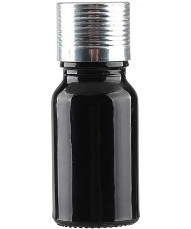 Tianzd 6-Pack 10ml Gloss Black Glass Bottles with Silver Caps | Empty Perfume Oil & Aromatherapy Storage Solutions - Buy Online on GoSupps.com