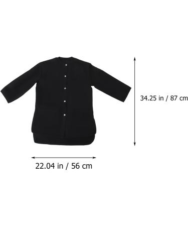 Buy Salon Smock Long Sleeve Hairdressing Cape - Black - Ideal for Stylists Dog Grooming & Spas - International Shipping Available - Buy Online on GoSupps.com