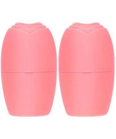 Minkissy 2 pieces rose face ice tablet facial skin Lifting Tools Cryo Roller Face Globes Eis Giller Molde de Para Resina multi -purpose Massage gel Eisform Outdoor Mediumx2Pcs pink x 2 pieces