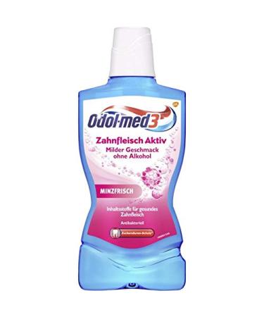 Odol-med 3 gums active antibacterial mouthwash 500 ml 500 ml (1 pack)