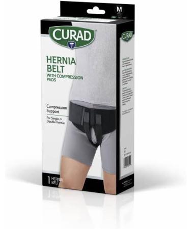Curad Hernia Belt with Compression Pads Black Medium | Optimal Support for Hernia Relief - Buy Online on GoSupps.com