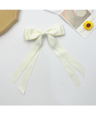 Chic Bow Hair Clips for Women and Girl Set of 2 Big Bowknot Hairpins with Satin Ribbons - French Hair Barrettes in Elegant Colors - Buy Online on GoSupps.com