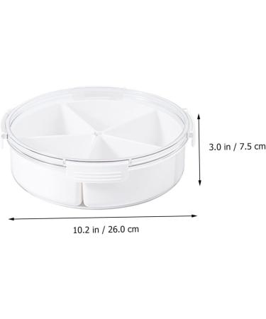 PRETYZOOM Dried Fruit Plate Lunchbox Plastic Fruit Bowl Dry Fruit Tray Candy Tray Convenient Plastic Plate 26X7.5CM White - Buy Online on GoSupps.com