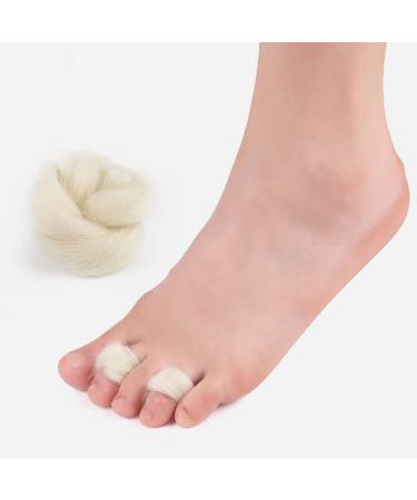 Wool Toe Separator Cushion - Little Toe Spacer for Bunion Relief and Correction - Beige - Buy Online on GoSupps.com