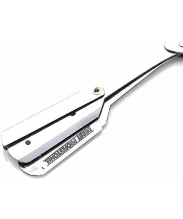 Professional Macs Stainless Steel Barber Straight Edge Safety Razor with Hi-Chromium Derby 100 Blades Made of Stainless Steel Easy To Use -053B1 - Buy Online on GoSupps.com