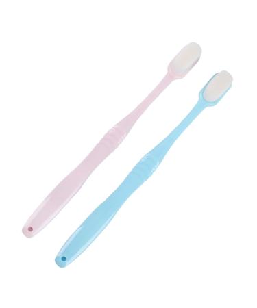 PLAFOPE 2 Pack Fur Toothbrushes Oral Cleaning Toothbrushes Design Toothbrushes