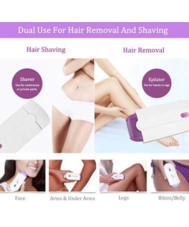 Laser Rechargeable Epilator for Women | Pain-Free Hair Removal with Sensor-Light Technology | Smooth Touch Razor | White - Buy Online on GoSupps.com