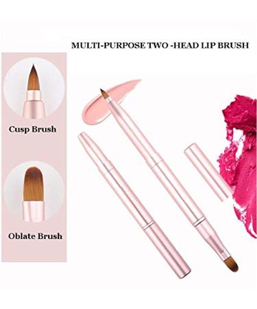Exquisite Retractable Lip Brush Applicators - Professional Two-Head Lipstick & Gloss Makeup Tool for Women & Girls - International Shipping Available - Buy Online on GoSupps.com