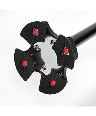 SilteD Adjustable Crutches Folding Walking Cane with LED Light Pivoting 3 Base Adjustable Walking Stick Lightweight Aluminum Offset Cane for Man/Woman Crutches - Buy Online on GoSupps.com