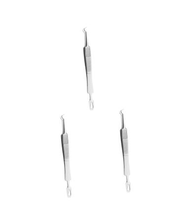Angoily Tweezers 9 Pcs Clip Whitehead Removal Tool Pimple Extractor Kit Blemish Blackhead Extractor Puller Metal