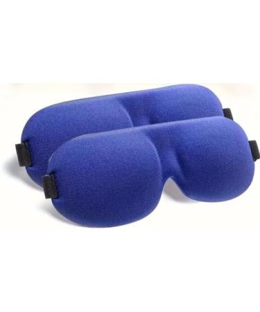 Sleep Eye Mask 2 Pack - Soft Cooling Foam Anti-Fog Adjustable Elastic Strap - Blue - Buy Online on GoSupps.com