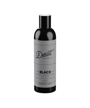 Detroit Grooming Co. Beard Conditioner with Argan Oil & Cocoa Seed Butter Softening Detangling and Hydrating Beard Conditioner Black Edition (Cedarwood & Amber) - 8oz