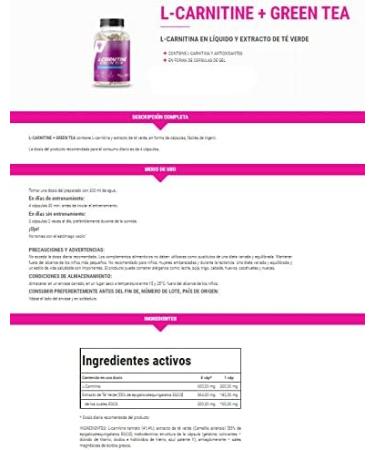 Trec Nutrition L-Carnitine + Green Tea 180 Capsules - Boost Metabolism & Energy | Buy Online Worldwide - Buy Online on GoSupps.com