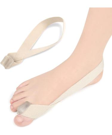 Reusable Big Toe Elastic Tension Band | Non-Slip Toe Stretch Band for Foot Care | Feet Corrector - Size L Nude - Buy Online on GoSupps.com