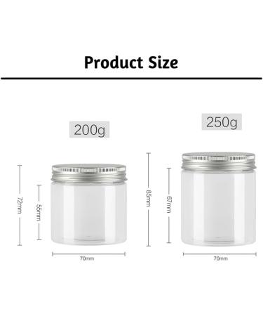 travel pots for cream small pots with lids Pack of 6 Â  100ml Blue Plastic Cream Jars Cosmetic Pots withÂ Clear Lids Containers for Toiletries (Color : Transparent Size : 250ml) 250ml Transparent - Buy Online on GoSupps.com