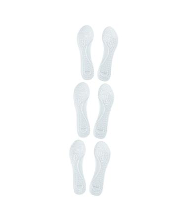 3 Pairs Silicone Cropped Insole Arch Support Shoe Insert Shoe Pads for High Heels Lady Shoe Pad Heels for Women Plantar Insoles Gel Insole Foot Massage Mat White