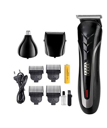 Men All in 1 Rechargeable Hair Clipper Beard Nose Ear Shaver Hair Cutting Trimmer Waterproof Electric Shaver Kits