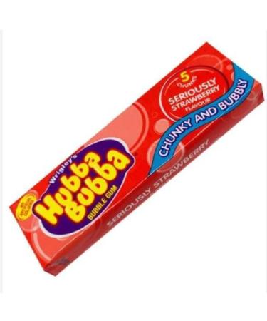 WRIGLEY'S HUBBA Bubba Strawberry Bubble Gum (Pack of 20) Sold By Kidzbuzz