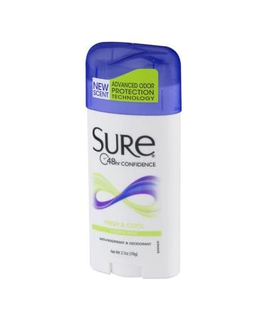 Sure Anti-Perspirant Deodorant Original Solid Fresh & Cool Scent 2.70 oz - Pack of 2 - Buy Online on GoSupps.com