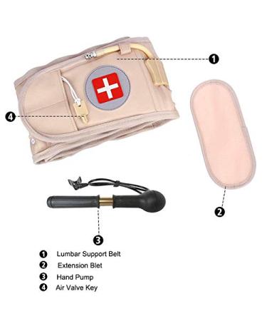 Goldmille Decompression Back Belt - Lumbar Traction Device for Lower Back Pain Relief | Inflatable Lower Back Brace - One Size (29-49 Waist) - Buy Online on GoSupps.com