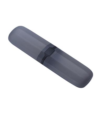 ulafbwur Portable Toothbrush and Toothpaste Storage Box Made of Polypropylene for Cutlery and Pencils Transparent Black