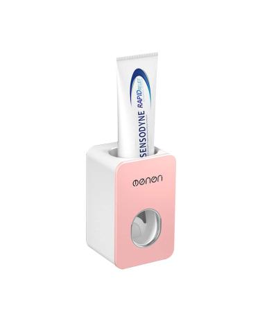 Fayelong Automatic toothpaste set hanging punch free toothpaste toothbrush rack toothpaste rack lazy squeeze artifact (Pink)
