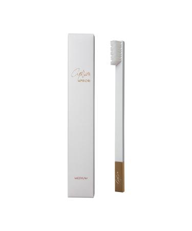 APRIORI White Gold Medium Premium Toothbrush White Gold 1 piece (1 pack)