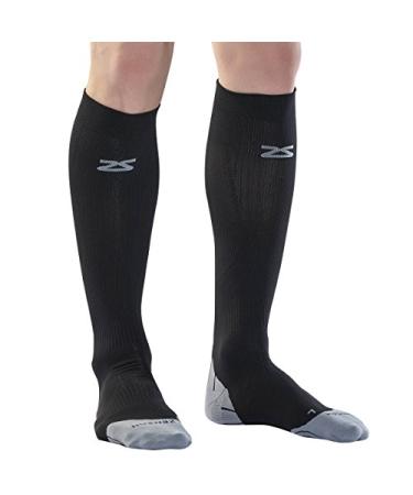 Zensah Tech+ Compression Socks - Running Compression Socks Large Black