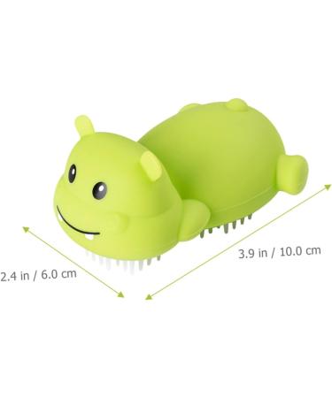 SECFOU Hippo Shaped Head Shower for Exfoliating and Massaging - Green Cap for Baby, Body, and Scalp Care - Buy Online on GoSupps.com