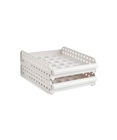 GLEAVI Box 30 Drawer Fridge Eggs Food Egg Filler Refrigerator Crisper Organizer Egg Carton Organic Stacker As Shown 33X26.5X14.3cm