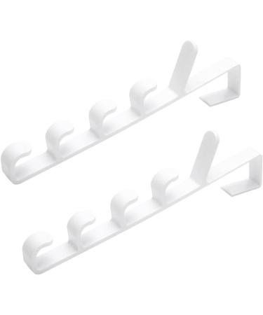ULTECHNOVO 4 Pcs Towel Hooks Door Hanging Rack Multifunctional Hooks Five Sections Door Hanger 2pcsx2pcs Whitex2pcs - Buy Online on GoSupps.com