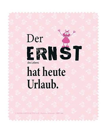 Funny motif glasses cleaning cloth "The seriousness of life" by Rannenberg & Friends