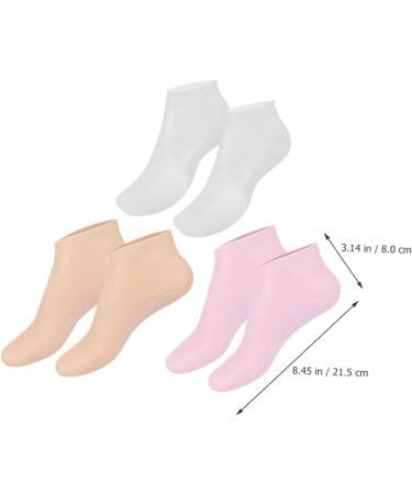 WOFASHPURET 3 Pairs moisturizing Socks Cracked Heel Socks Barefoot Scientist Foot Care Foot Socks Cracked Heel Repair moisturizing Gel Socks Lotion Socks Aloe Socks spa Miss Skin Friendly Sebs - Buy Online on GoSupps.com