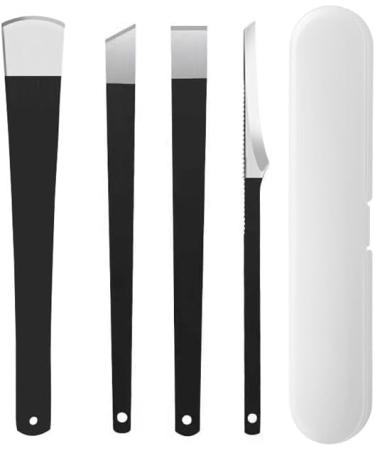 DAQUSU 4 Pieces Professional Pedicure Knife Set Foot Repair Rasp with Storage Bag Stainless Steel Callus Remover Pedicure Knife Toenail Knives Dead Skin Remover Set for Pedicure Foot Care Tools - Buy Online on GoSupps.com
