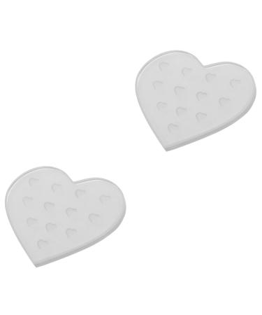 FRCOLOR 2pcs Eyelash Adhesive Station Heart Eyelash Gasket Eyelash Sticking Tool Eyelash Tools Eyelash Extension Supply Lash Tile Holder Grafting Eyelash Holder Magnetic Glass Supplies