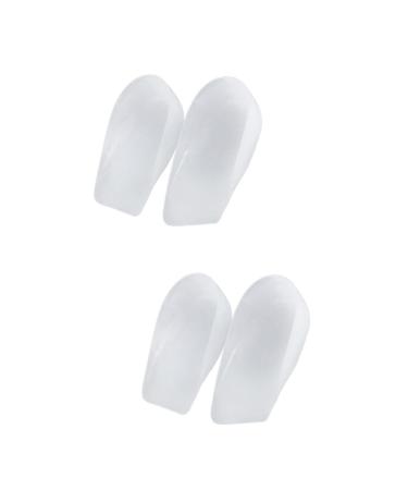 Healvian 2 Pairs Elevator Insoles Lift Height Insoles Bone Spur Heel Pads Insoles for High Heels Height Increase Insoles Foot Relief Cushions Lifts Foot Pads White Pearlescent