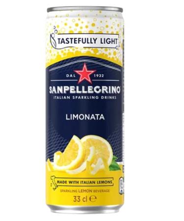 San Pellegrino Tastefully Light Sparkling Drink 24x330ml (Limonata - Lemon)