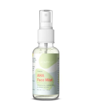 Beauty Lux Toning AHA Face Mist - With green and white tea extracts vitamin B3 and aloe vera to help target uneven skin tone dullness and fine lines for an even complexion 1 oz.