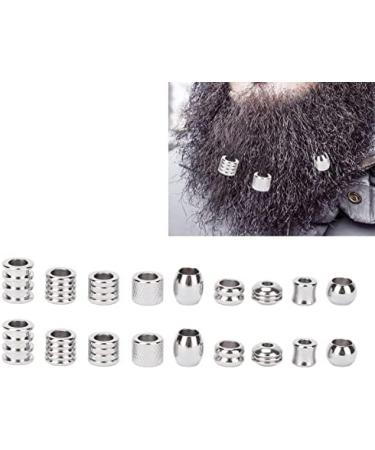 Beard Beads For Men Viking Hair Beads Spiral Coils Metal Dreadlocks Beads 18pcs High Hardness Stainless Steel Viking Hair Beads Size for Hair Beard Weaving - Buy Online on GoSupps.com