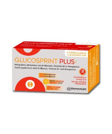 WUTAIN Harmonium Pharma GlucoSprint Plus Orange 6 Vials of 25 ml