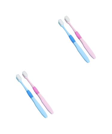ULTECHNOVO 4pcs Toothbrush Small Brush Head Cartoon PP Lover