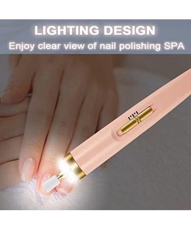 Electric Nail File Nail Files Professional Adjustable Speed Portable Electric Manicure Pedicure Kit 5 in 1 Nail Drill Electric File USB for Acrylic Nails Gel Nails (Pink) - Buy Online on GoSupps.com
