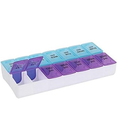 7-Day Pill Organizer Box with Snap Lids - Ideal for Larger Pills | International Shipping Available - Buy Online on GoSupps.com