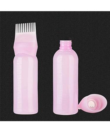120ML Toothed Dry Shampoo Pot Hair Oil Applicator Bottle Hair Dye Perm Hairdressing with Scale Perm Hair Dye Bottle Squeeze Root Bottle Hair Dye Brush Bottle (Pink) - Buy Online on GoSupps.com