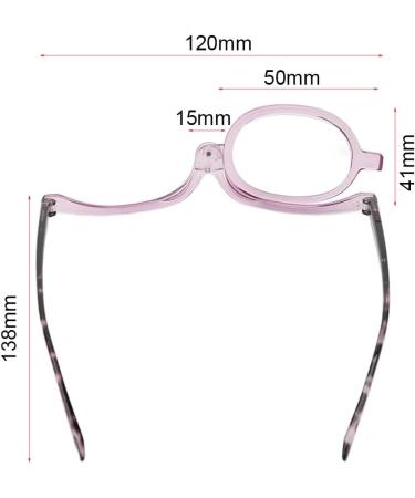 Bnoyoneras Makeup Reading Glasses for Women - Light Foldable & Rotatable Magnification - Stylish Eye Makeup Glasses - 2.50 Purple - Buy Online on GoSupps.com