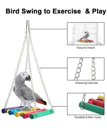 Vogel Parrot Pet Toys - 6 Station Swing Toys for Parrots | Best International Shipping - Buy Online on GoSupps.com